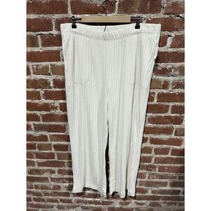 Gap Body Womens Ivory Pull On Ribbed Sweat Pants NWT Size XL